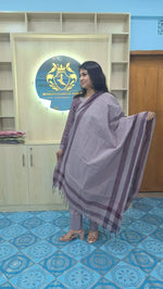100% Cotton Jamdani Handloom Shalwar Kameez-Ash Color