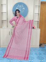 100% Cotton Jamdani Handloom Shalwar Kameez-Pink Color