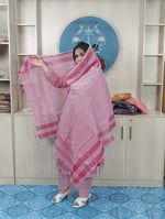 100% Cotton Jamdani Handloom Shalwar Kameez-Pink Color