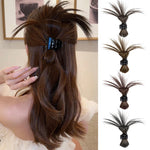 Messy Bun Hair Piece Claw Clip-Dark Brown Color