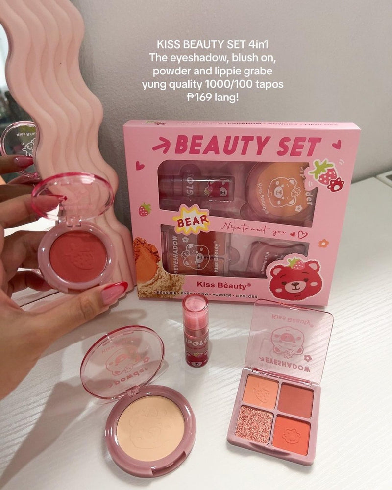 (২ সেটের কম্বো) 4in1 Cat Claw Makeup Set-Pink+Orange Combo