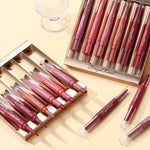 Dragon Ranee 6Pcs Deep Matte Velvet Lipstick + Lip Liner and Lipstick-6 Pcs Deep Shade