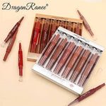 Dragon Ranee 12Pcs Nude+Deep Matte Velvet Lipstick + Lip Liner and Lipstick-12Pcs Nude+Deep Shade