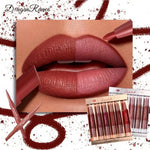 Dragon Ranee 6Pcs Nude Matte Velvet Lipstick + Lip Liner and Lipstick-6 Pcs Nude Shade
