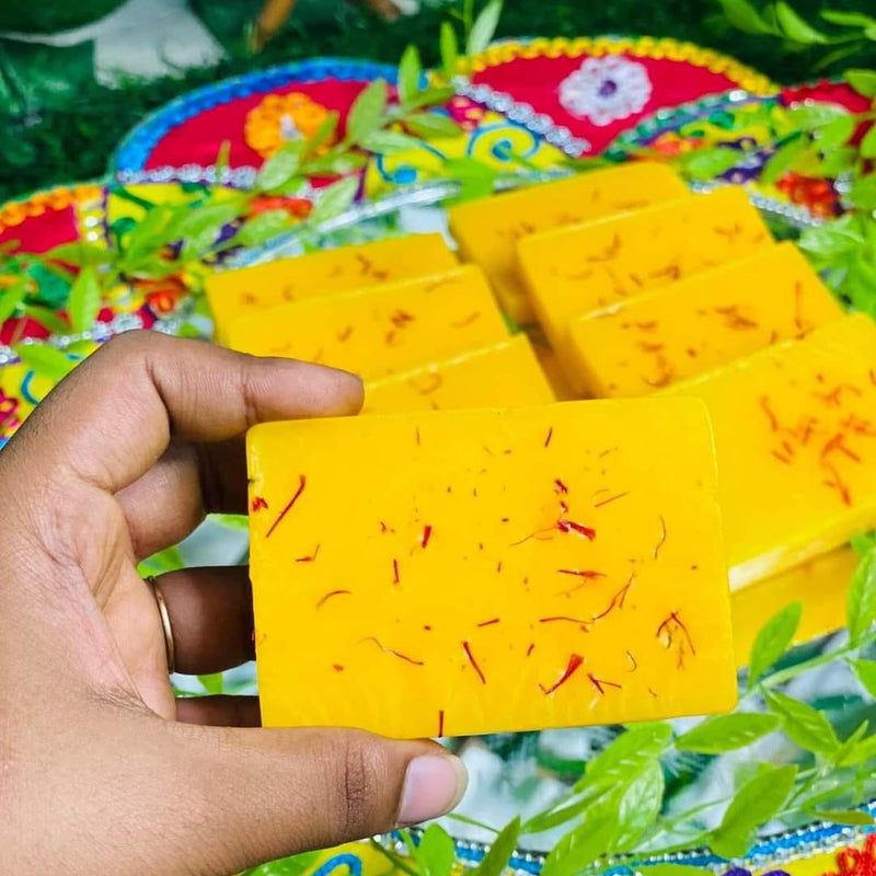 ( ১ পিস ) Saffron Goat Milk Handmade Soap