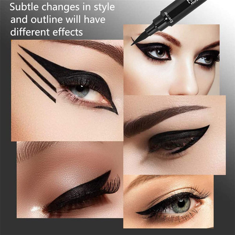 1 pcs Miss Rose Stamp Eyeliner 2 in 1