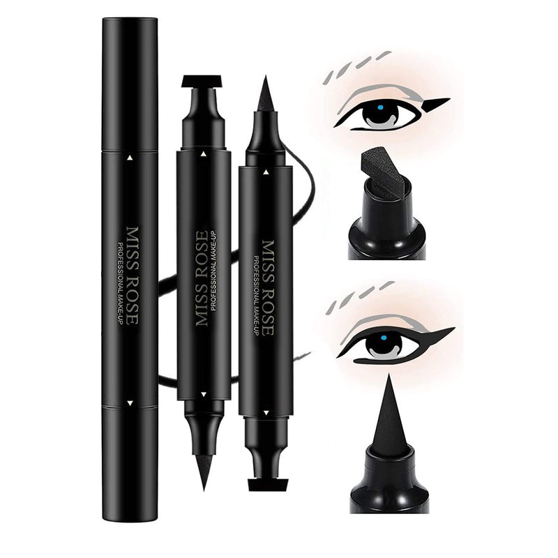 1 pcs Miss Rose Stamp Eyeliner 2 in 1