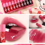 Set B-10 Colors Lip Tint Stain Set, Korean Lip Gloss