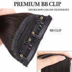 ৪ ইঞ্চি (কালো কালার) Women Fluffy Invisible Seamless Hair Pads Clip in Hair Extension Lining