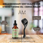 পারফেক্ট কম্বো!-Mielle Rosemary Mint Hair Growth Oil + Derma Roller