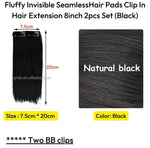 ১ জোড়া-৮ ইঞ্চি (কালো কালার)Hair Pads Clip in Hair Extension Lining