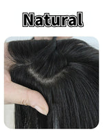 ( ন্যাচারাল ব্ল্যাক ) Clip In Hair Piece Women Real Hairpiece