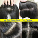 ( ন্যাচারাল ব্ল্যাক ) Clip In Hair Piece Women Real Hairpiece