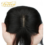 ( ন্যাচারাল ব্ল্যাক ) Clip In Hair Piece Women Real Hairpiece