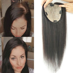 ( ন্যাচারাল ব্ল্যাক ) Clip In Hair Piece Women Real Hairpiece