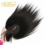 ( ন্যাচারাল ব্ল্যাক ) Clip In Hair Piece Women Real Hairpiece