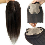 ( ন্যাচারাল ব্ল্যাক ) Clip In Hair Piece Women Real Hairpiece