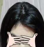 ( ন্যাচারাল ব্ল্যাক ) Clip In Hair Piece Women Real Hairpiece
