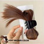 Messy Bun Hair Piece Claw Clip-Light Brown Color
