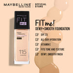 Maybelline Fit Me Matte + Poreless Liquid Foundation SPF-(115 Shed)