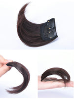 ৪ ইঞ্চি (ডার্ক ব্রাউন কালার) Women Fluffy Invisible Seamless Hair Pads Clip in Hair Extension Lining