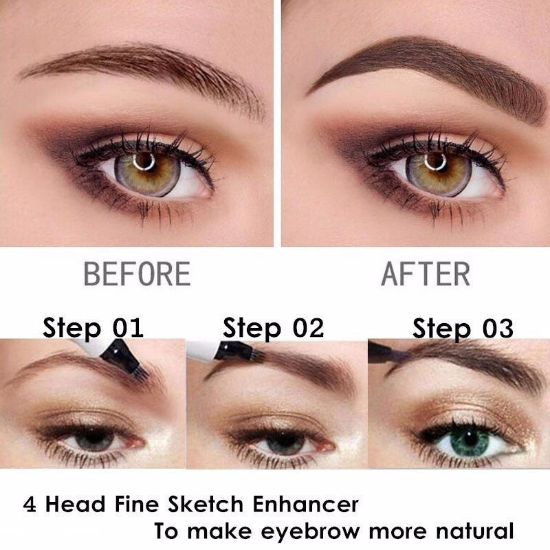 ( গ্রে ব্রাউন ) Waterproof 4 Points Eyebrow Pen