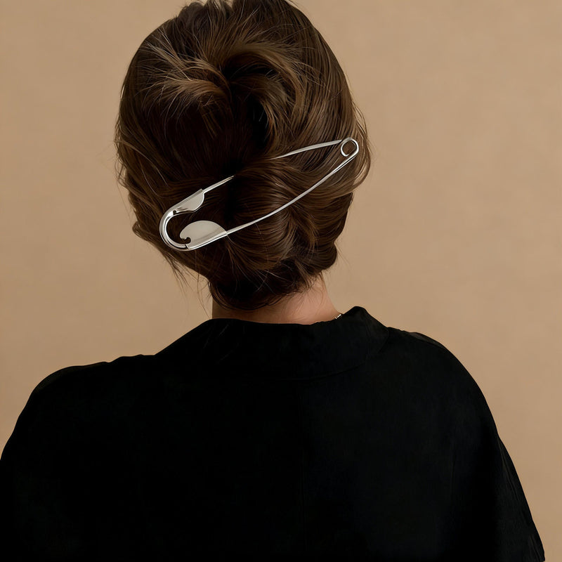 Safety Pin Hair Bun Stick Clip