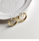 Golden Chunky Hoop Earrings