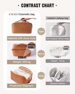 👜✨ Portable Makeup Organizer Bag Chocolate Color – ট্রাভেল ফ্রেন্ডলি কসমেটিক স্টোরেজ ব্যাগ ✨👜