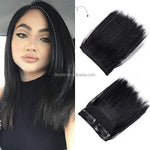 ৪ ইঞ্চি (কালো কালার) Women Fluffy Invisible Seamless Hair Pads Clip in Hair Extension Lining
