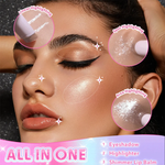 ✨💖Purple+Golden-পার্টি, ফটোশুট বা ডেইলি মেকআপ-Jelly Shimmer Stick / Glitter Eyeshadow Stick