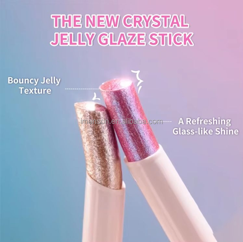 ✨💖Purple+Golden-পার্টি, ফটোশুট বা ডেইলি মেকআপ-Jelly Shimmer Stick / Glitter Eyeshadow Stick
