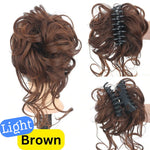 লাইট ব্রাউন কালার Synthetic Hair Bun Extension