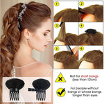 (৩ পিচের সেট ) Puff Hair Head Cushion Invisible Fluffy Hair Pad Sponge Clip