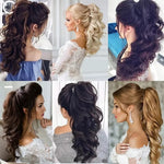 ✨ লাইট ব্রাউন কালার ✨ কোঁকড়ানো চুল Long Curly Claw Ponytail Hair