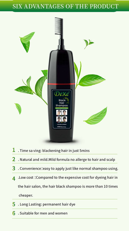 ( ২০০ML হার্বাল শেম্পু ) Dexe Fast Black Hair Shampoo