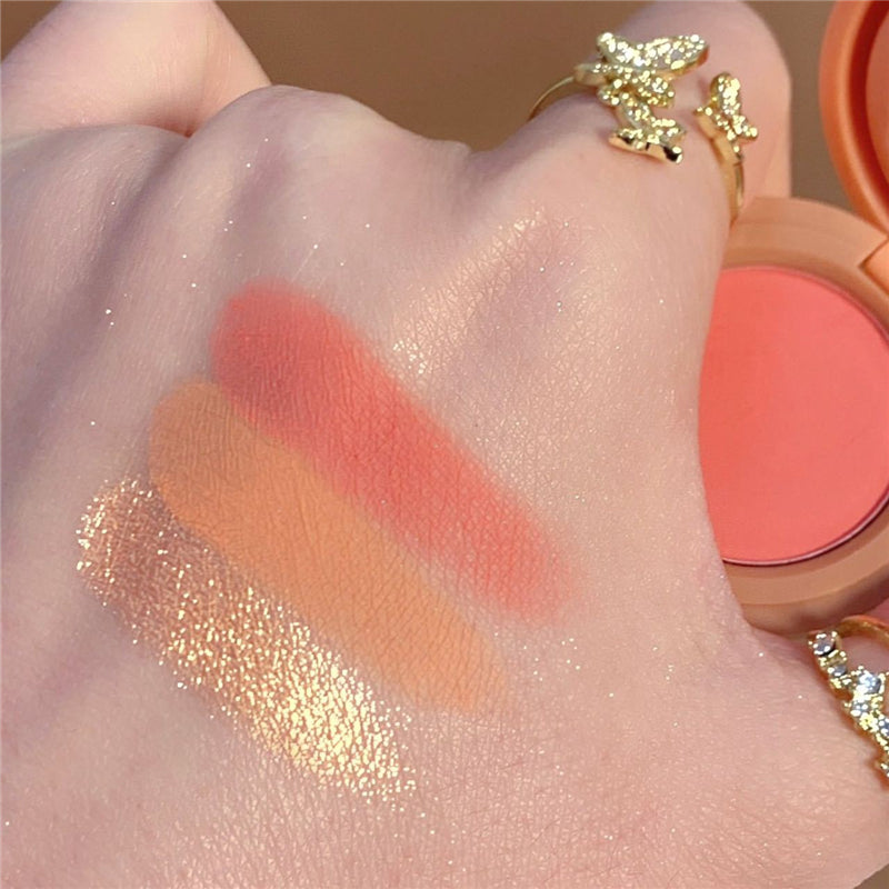 (শেড # ০১+শেড # ০২ )Combo-3 in 1 Matte Highlighter Blush Eyeshadow