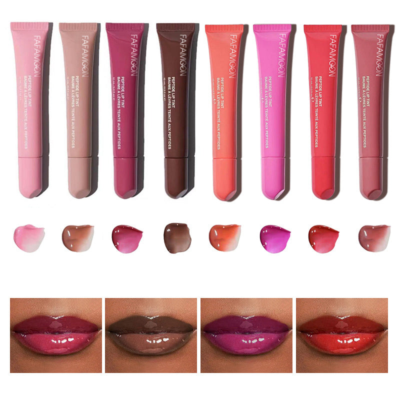১ পিস-(Color Shade-TOAST)- Moisturizing Oil Mirror Lipstick Plumping Lip