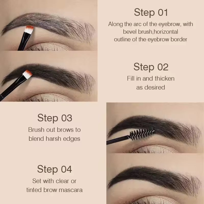 Dark Brown 02 Shade-আকর্ষনীয় এবং নিখুঁত আইব্রো-Liquid Eyebrow Cream Set