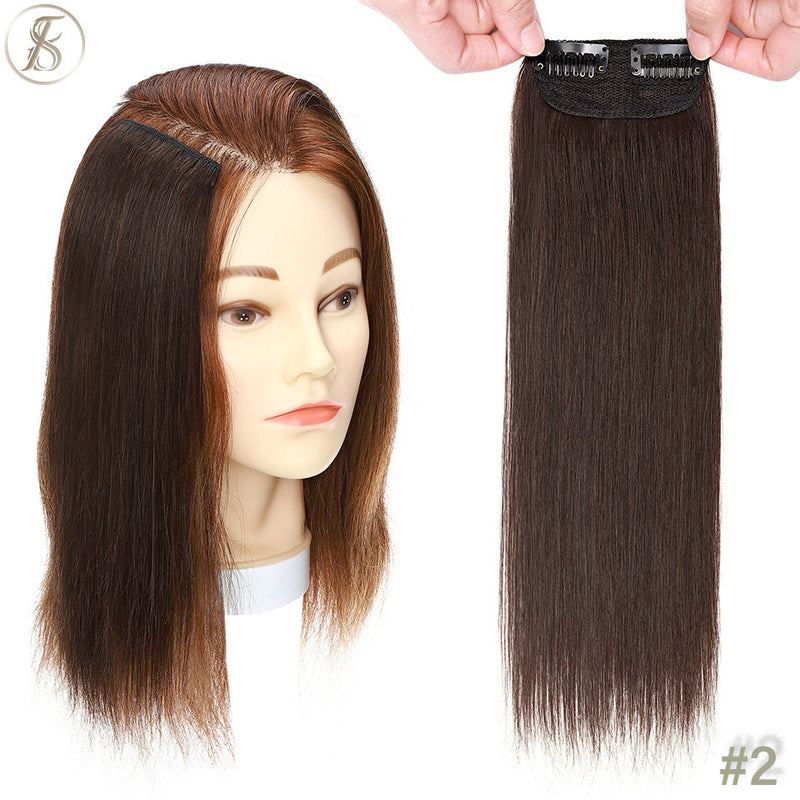 ১ জোড়া-৮ ইঞ্চি (ডার্ক ব্রাউন কালার)Hair Pads Clip in Hair Extension Lining