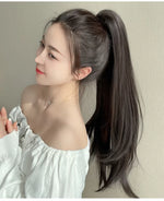 ✨ কালো কালার ✨Long Straight Claw Ponytail Hair