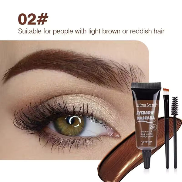 Dark Brown 02 Shade-আকর্ষনীয় এবং নিখুঁত আইব্রো-Liquid Eyebrow Cream Set