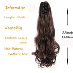 ✨ ডার্ক ব্রাউন কালার ✨ কোঁকড়ানো চুল Long Curly Claw Ponytail Hair