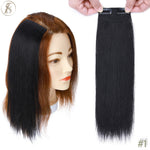 ১ জোড়া-১২ ইঞ্চি (কালো কালার)Hair Pads Clip in Hair Extension Lining