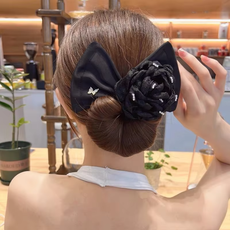 🌸✨ Elegant Flower Hair Bun Maker – স্টাইলিশ হেয়ার বান ক্লিপ ✨🌸