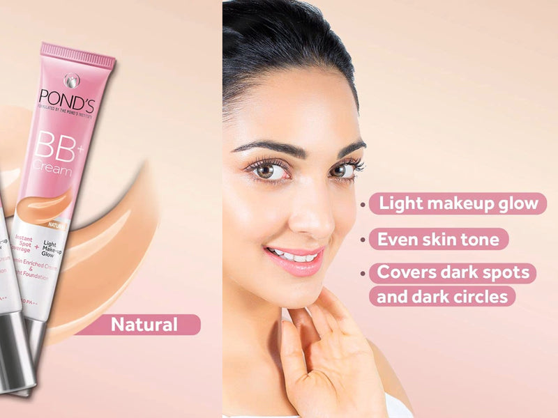 Ponds BB+ Cream Instant Spot Coverage + Light Make-up Glow (Natural shad)