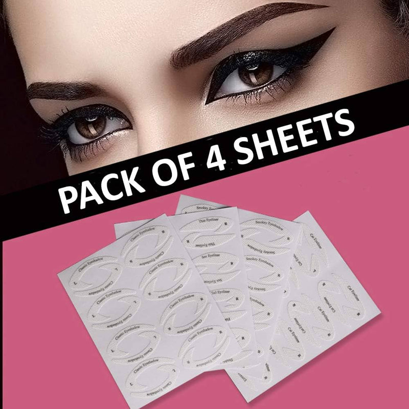 ৪টা সিটে ৩২ জোরা-Self Adhesive Eyeliner Eyeshadow Stencils