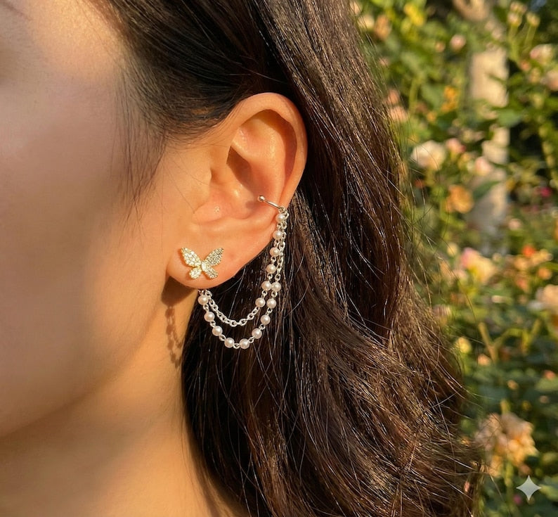 Butterfly Ear Cuff Chain