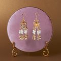 Salty Traditional Lantern Pearl Tassel Drop Earrings