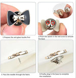 20pcs ( কালো )Fancy Pearl Plastic Button Round